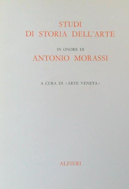 Studi di storia dell'arte in onore di Antonio Morassi - copertina