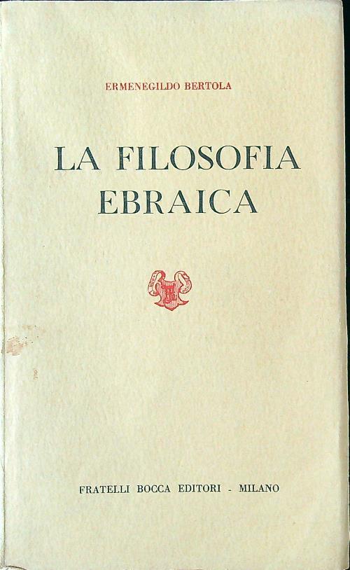 La filosofia ebraica