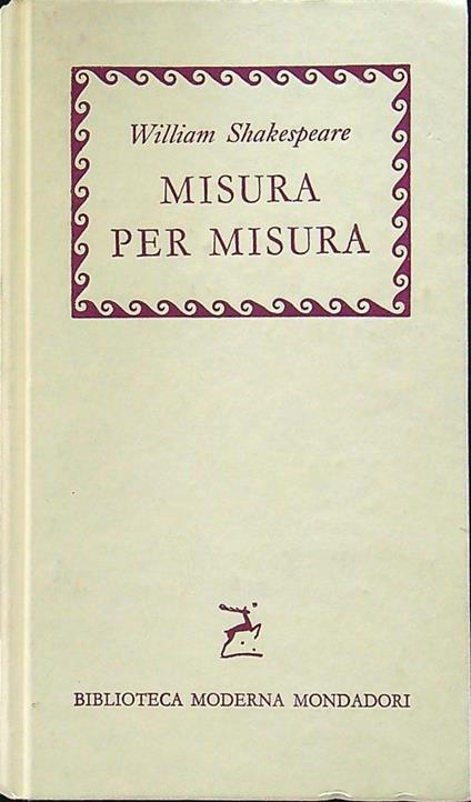 Misura per misura - William Shakespeare - copertina