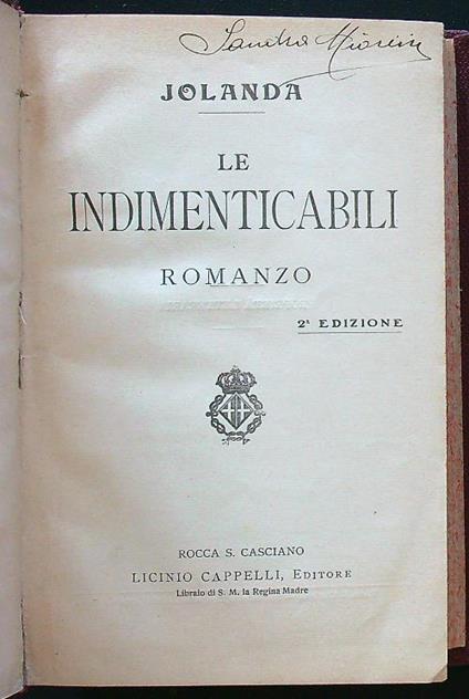 Le indimenticabili - Jolanda - copertina