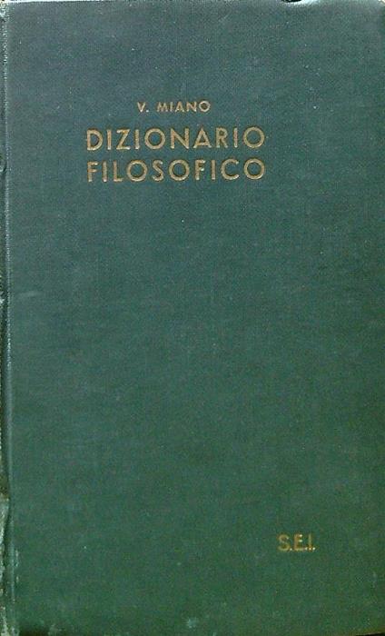 Dizionario filosofico - copertina