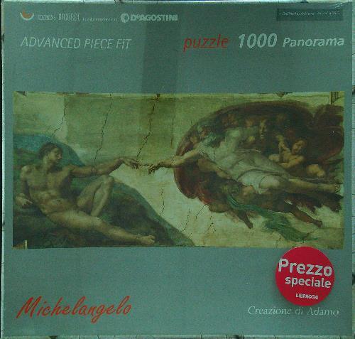 Puzzle 1000 pz - Michelangelo: Creazione di Adamo - copertina