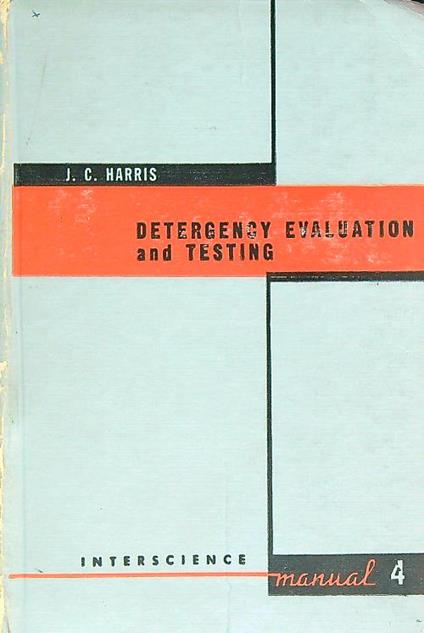 Detergency Evaluation and Testing - copertina
