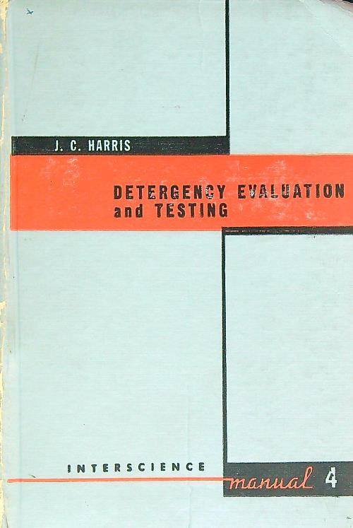 Detergency Evaluation and Testing - copertina