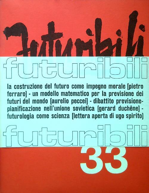 Futuribili 33/Aprile 1971 - copertina
