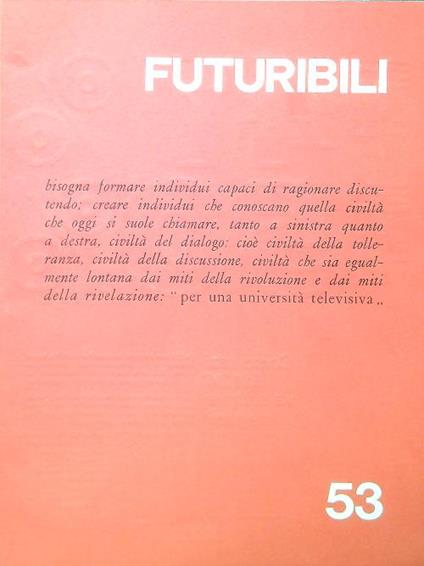 Futuribili 53/Dicembre 1972 - copertina