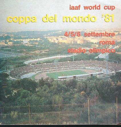 IAAF World Cup. Coppa del mondo 81 - copertina