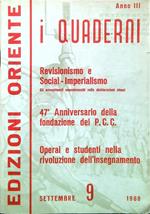 I Quaderni. Anno 3 - Numero 9/Settembre 1968