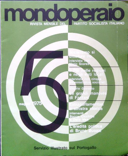 Mondoperaio - N. 5/Maggio 1975 - copertina
