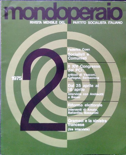 Mondoperaio - N. 2/Febbraio 1975 - copertina