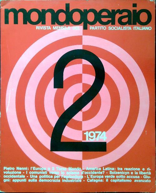 Mondoperaio - N. 2/Febbraio 1974 - copertina