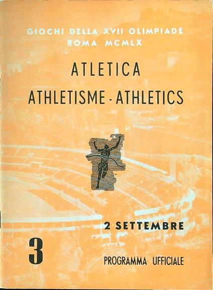 Atletica 3 2 settembre - copertina