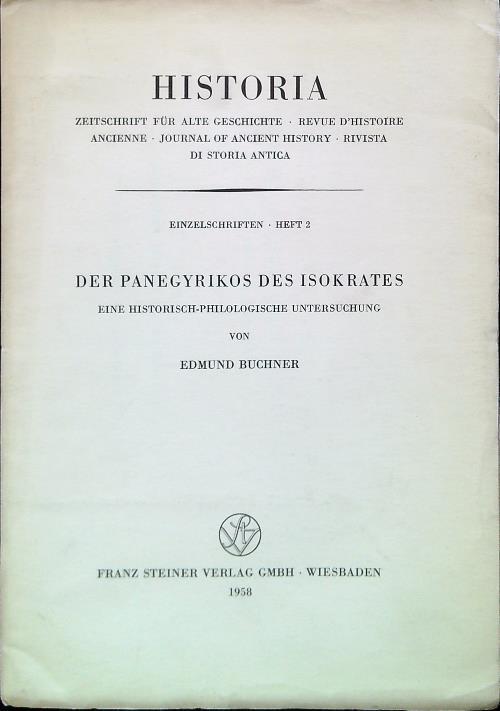 Historia - Zeitschrift fur alte geschichte - Einzelschriften Heft 2