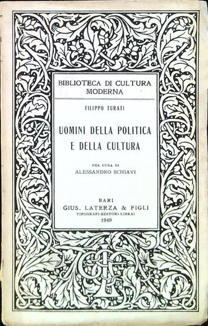 Uomini della politica e della cultura - Filippo Turati - copertina