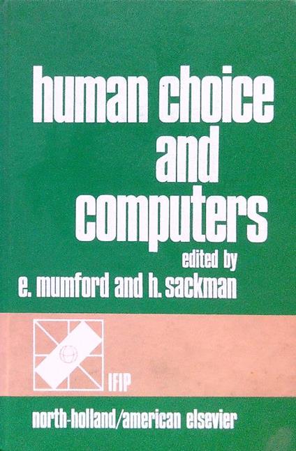 Human choice and computers - copertina