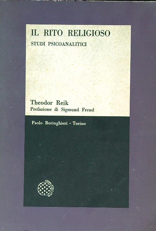 Il rito religioso. Uno studio psicoanalitico - Theodor Reik - copertina