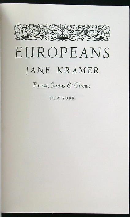 Europeans - copertina