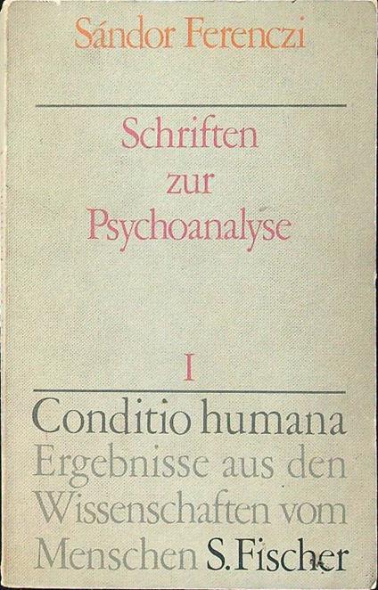 Schriften zur psychoanalyse I - Sándor Ferenczi - copertina