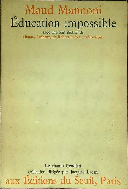 Education impossible - Maud Mannoni - copertina