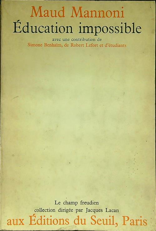 Education impossible - Maud Mannoni - copertina