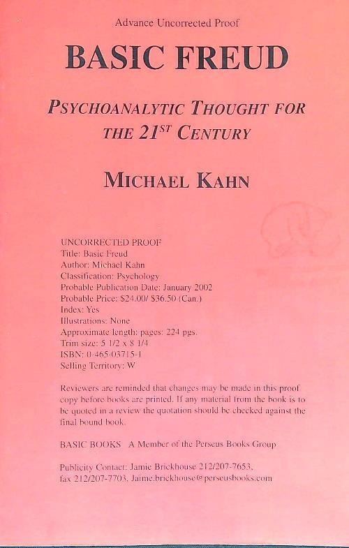 Basic Freud: Psychoanalytic Thought for the 21st Century