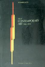 Sotheby's & Co. Sale of contemporary art 1945-1973