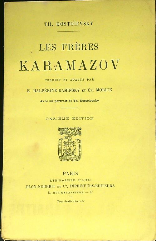 Les freres Karamazov - copertina