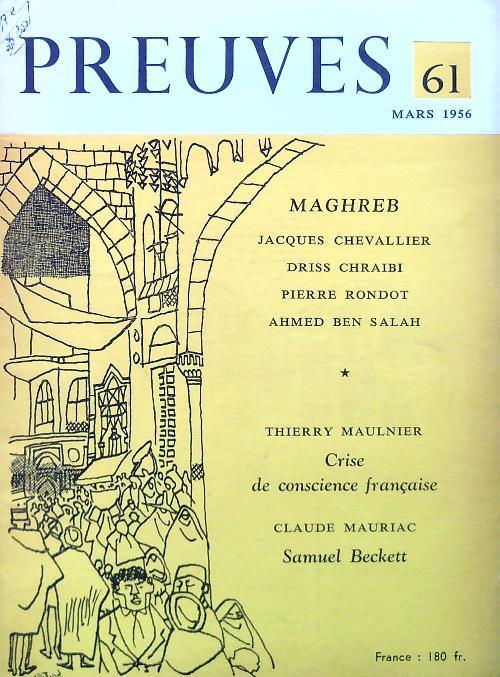 Preuves 61/Mars 1956 - copertina