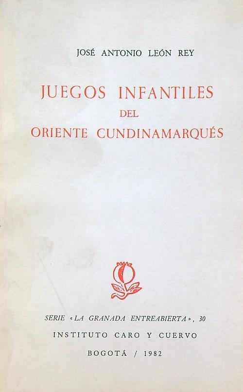 Juegos infantiles del Oriente cundinamarqués - copertina