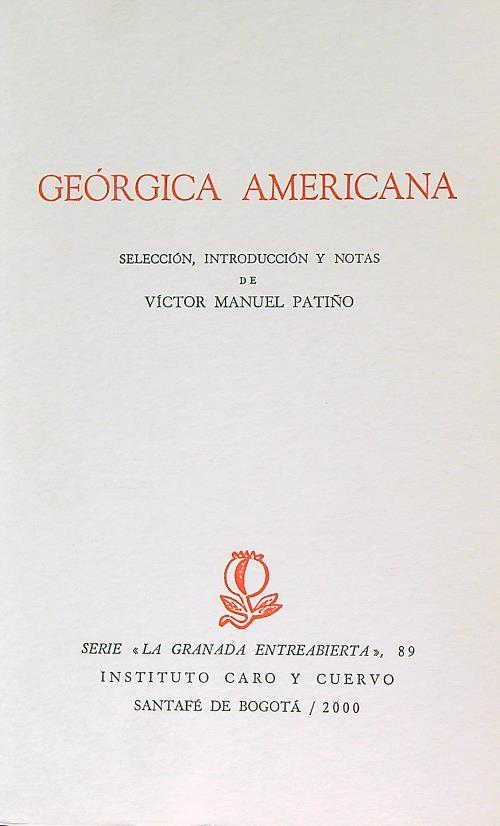 Georgica Americana - Victor Patino - copertina