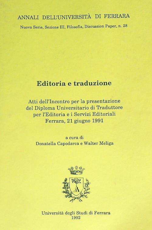 Editoria e traduzione