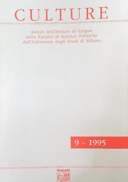 Culture 9-1995 - copertina