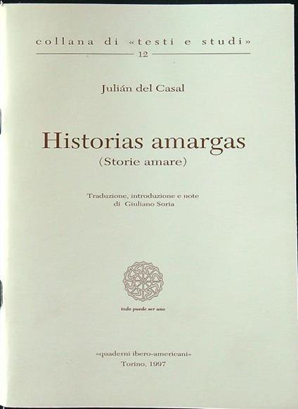 Historias amargas (Storie amare) - copertina