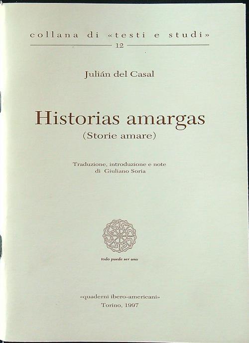 Historias amargas (Storie amare) - copertina