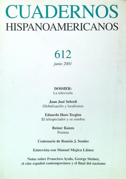 Cuadernos Hispanoamericanos 612 Junio 2001 - copertina