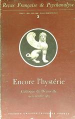 Revue francaise de psychanalyse n. 3/mai-juin 1986: Encore l'hysterie