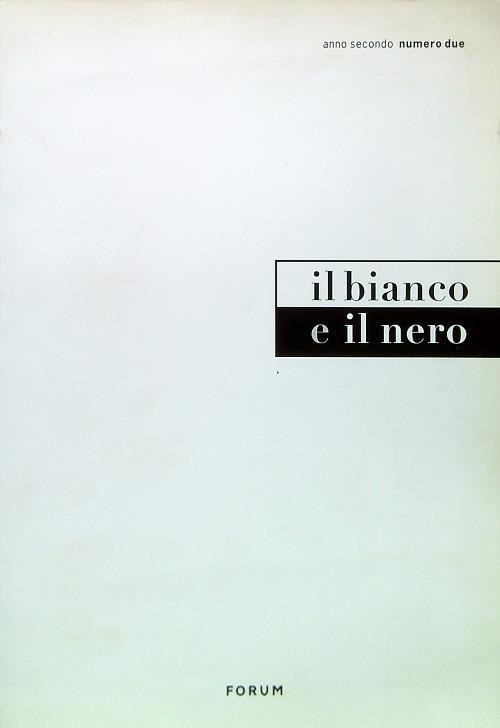 Il bianco e il nero - Anno secondo Numero 2/1998 - copertina