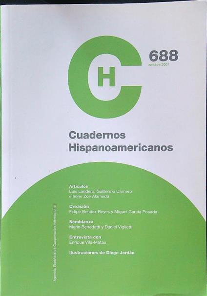 Cuadernos hispanoamericanos 688 octubre 2007 - copertina