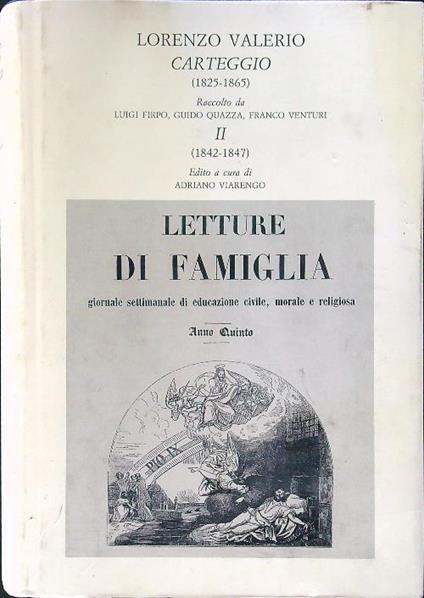 Carteggio II (1842-1847) - Lorenzo Valerio - copertina