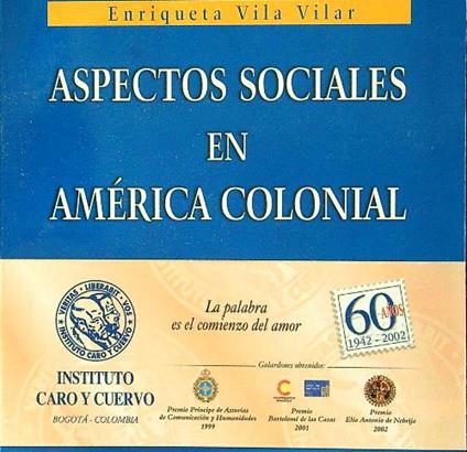 Aspctos sociales en America colonial - copertina