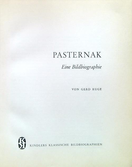 Pasternak. Eine Bildbiographie - copertina