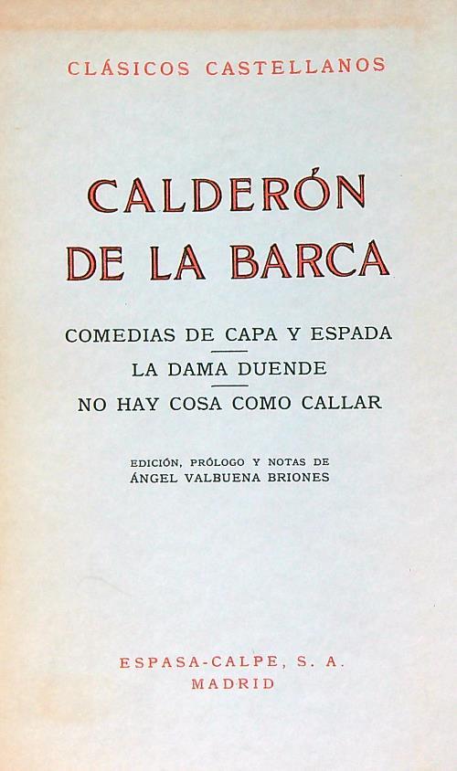 Comedias de capa y Espada