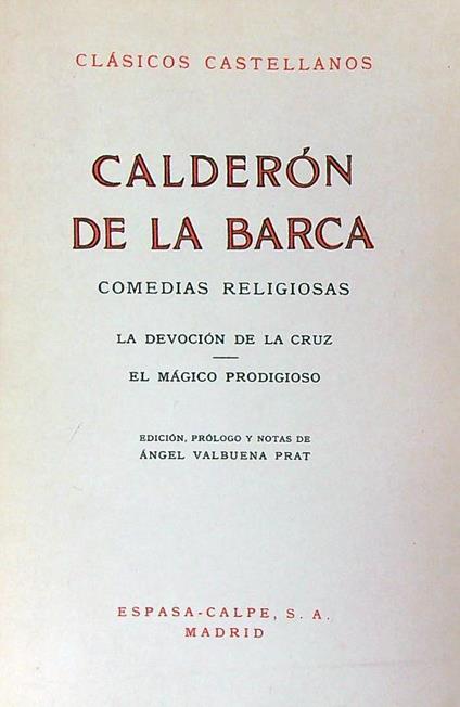 Comedias Religiosas - copertina