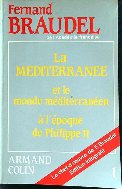 La mediterranee 1 - Fernand Braudel - copertina