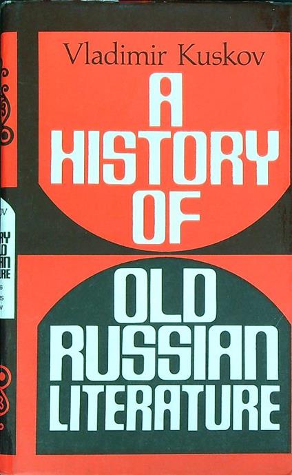 A history of old Russian literature - copertina