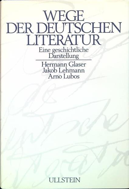 Wege der deutschen literatur - copertina