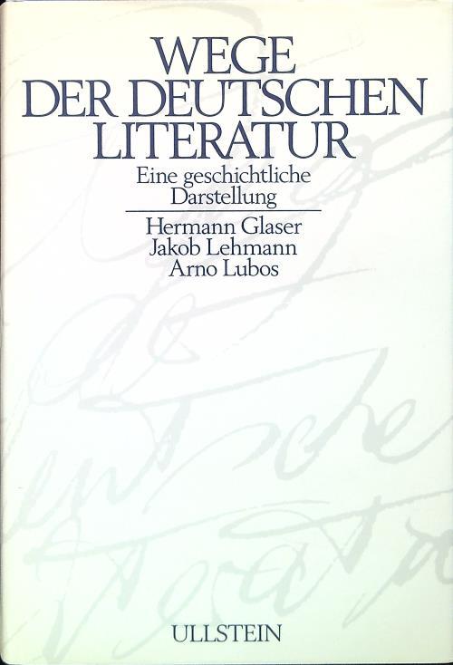Wege der deutschen literatur - copertina
