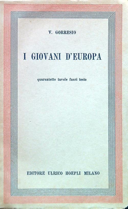 I giovani d'Europa - copertina
