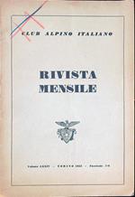Club Alpino Italiano Rivista mensile vol. LXXIV 1955 n. 7-8
