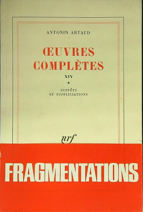 Oeuvres completes XIV - Antonin Artaud - copertina